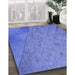 Machine Washable Transitional Sky Blue Rug in a Family Room, wshpat3853blu