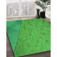 Patterned Neon Green Rug, pat3853grn