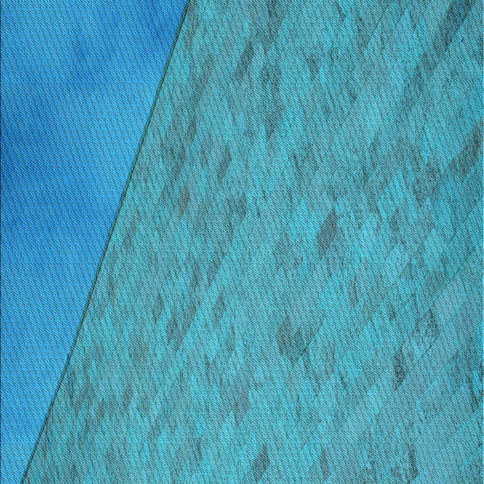 Patterned Bright Turquoise Blue Rug, pat3853lblu