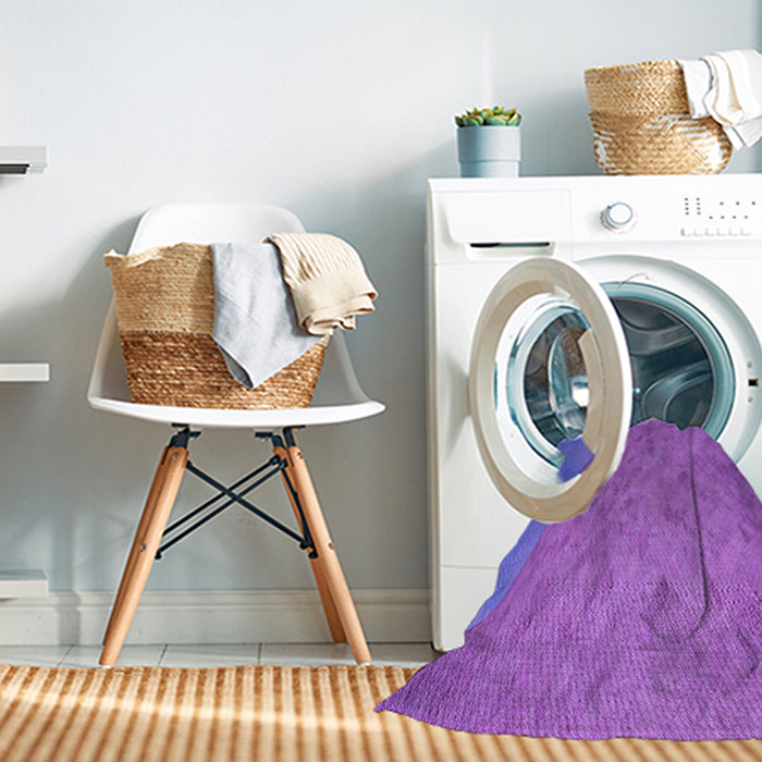 Machine Washable Transitional Purple Rug in a Washing Machine, wshpat3853pur