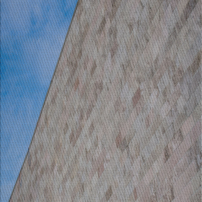 Patterned Blue Gray Novelty Rug, pat3853