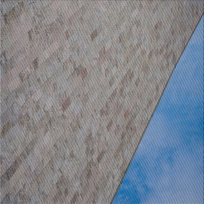 Square Patterned Blue Gray Novelty Rug, pat3853