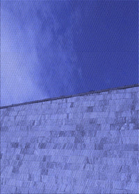 Machine Washable Transitional Sky Blue Rug, wshpat3854blu