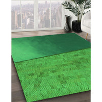 Patterned Forest Green Rug, pat3854grn