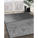 Patterned Gunmetal Gray Rug in Family Room, pat3854gry