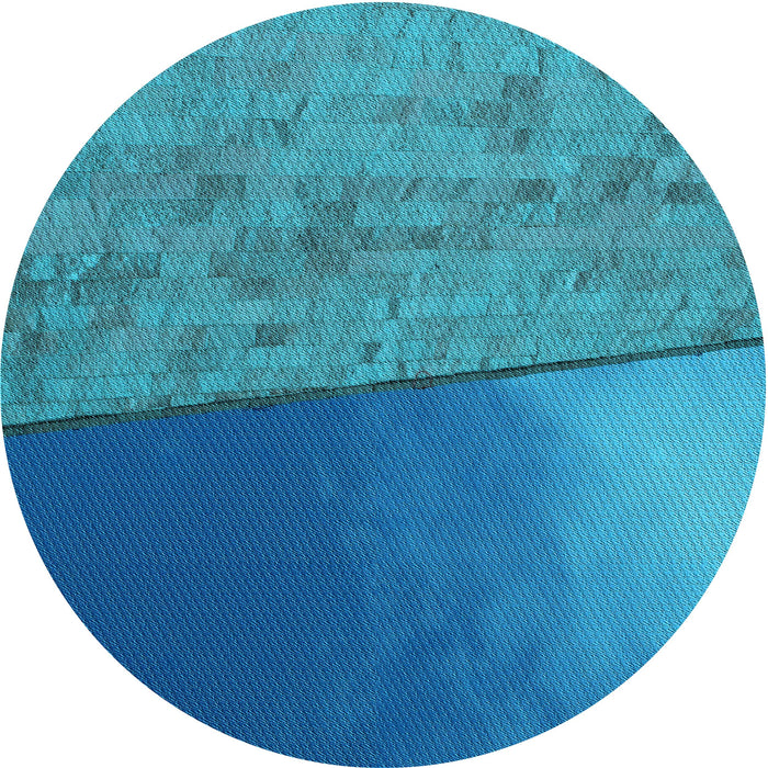 Square Patterned Bright Navy Blue Rug, pat3854lblu