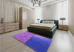 Patterned Purple Rug in a Bedroom, pat3854pur