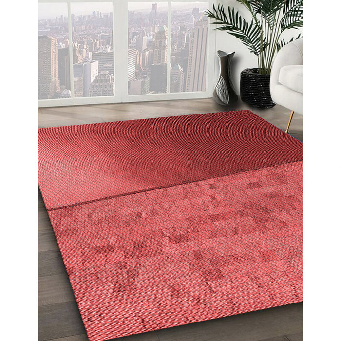 Machine Washable Transitional Red Rug in a Family Room, wshpat3854rd