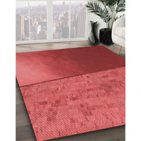 Patterned Red Rug, pat3854rd