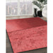 Patterned Red Rug in Family Room, pat3854rd