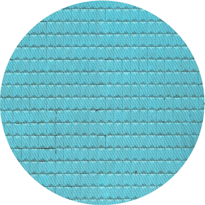 Square Machine Washable Transitional Dark Turquoise Green Rug in a Living Room, wshpat3855lblu