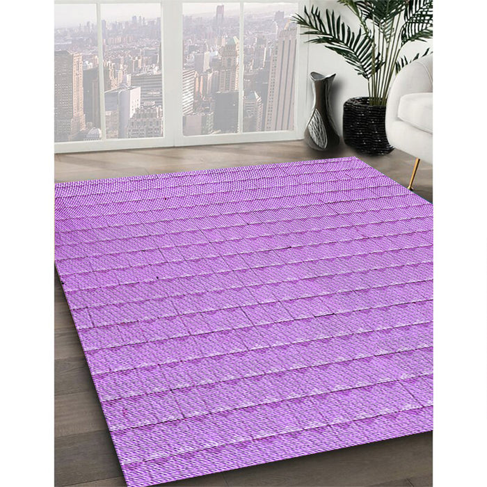 Patterned Violet Purple Rug in Family Room, pat3855pur