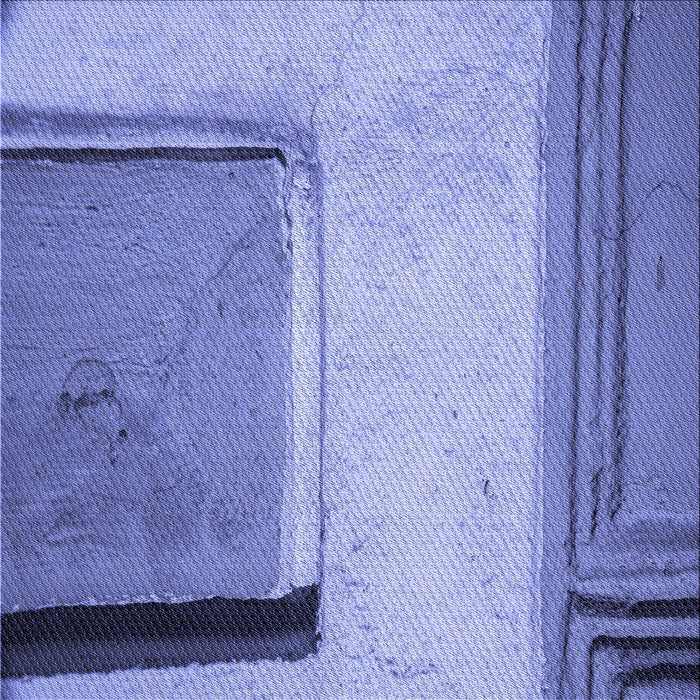 Round Patterned Jeans Blue Rug, pat3856blu