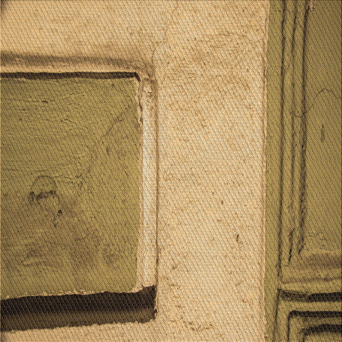 Round Patterned Orange Rug, pat3856brn