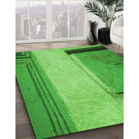 Patterned Emerald Green Rug, pat3856grn