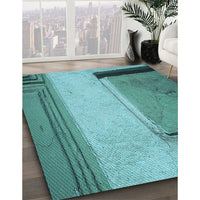 Patterned Diamond Blue Rug, pat3856lblu