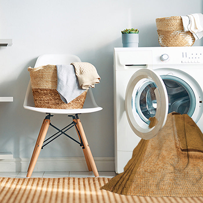 Machine Washable Transitional Orange Rug in a Washing Machine, wshpat3856org