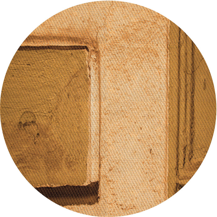 Square Patterned Orange Rug, pat3856org