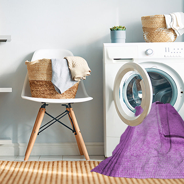Machine Washable Transitional Violet Purple Rug in a Washing Machine, wshpat3856pur