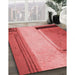 Machine Washable Transitional Red Rug in a Family Room, wshpat3856rd