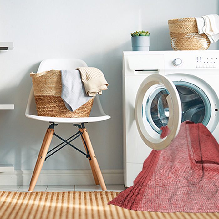 Machine Washable Transitional Red Rug in a Washing Machine, wshpat3856rd