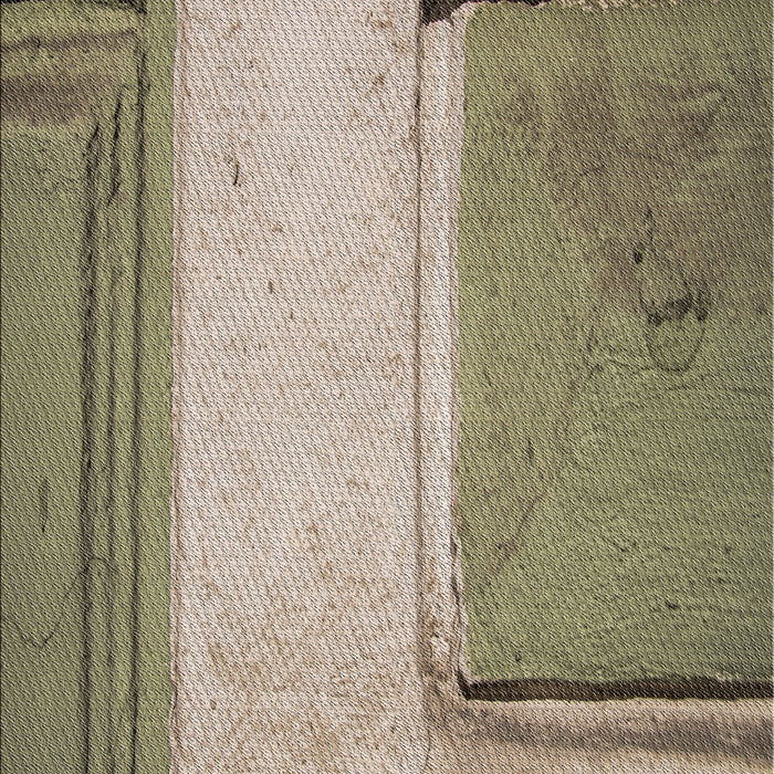 Patterned Antique Bronze Green Novelty Rug, pat3856