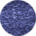 Square Patterned Midnight Blue Rug, pat3857blu