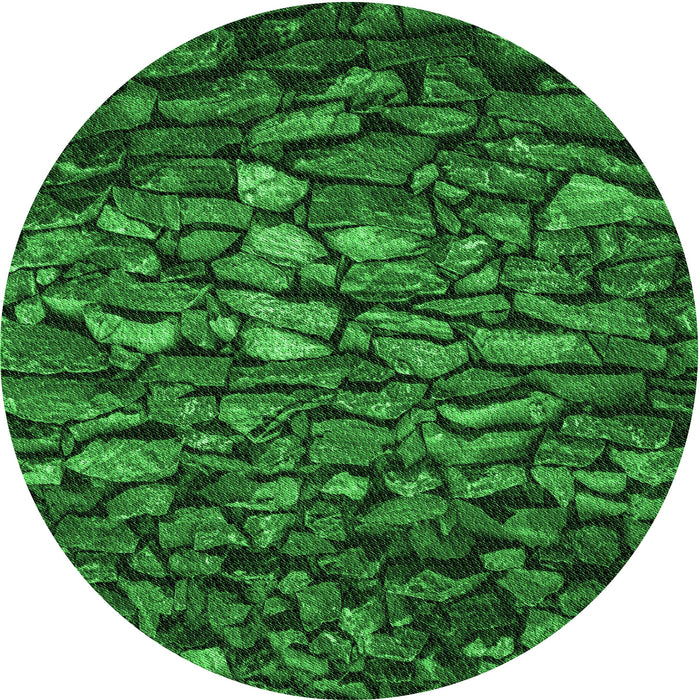 Square Machine Washable Transitional Deep Emerald Green Rug in a Living Room, wshpat3857grn