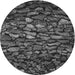 Square Patterned Charcoal Black Rug, pat3857gry