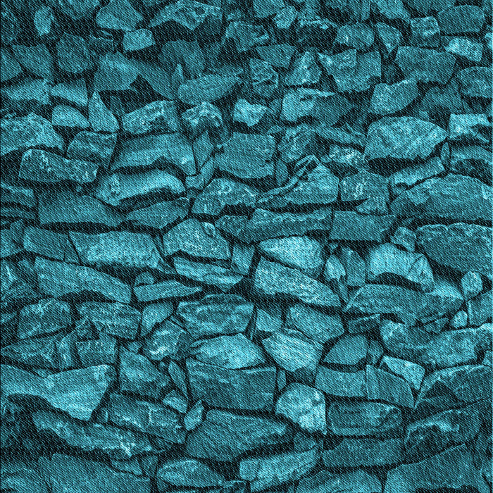 Patterned Dark Turquoise Green Rug, pat3857lblu