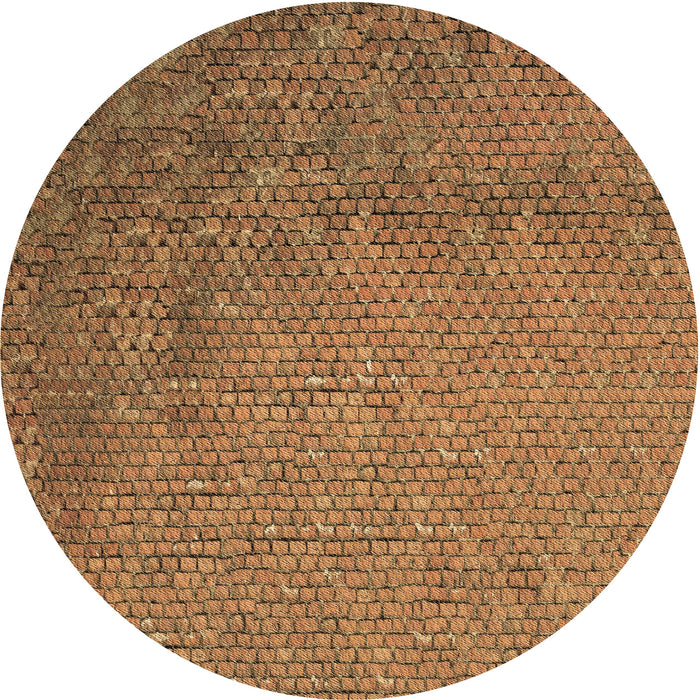 Square Machine Washable Transitional Saddle Brown Rug in a Living Room, wshpat3858brn