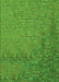 Machine Washable Transitional Green Rug, wshpat3858grn