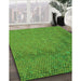 Machine Washable Transitional Green Rug in a Family Room, wshpat3858grn