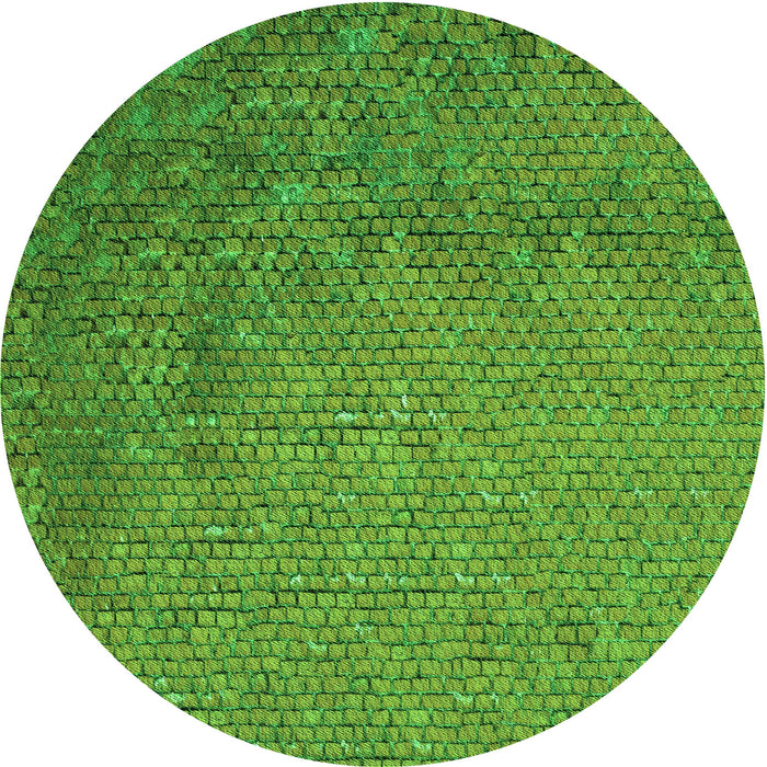 Square Machine Washable Transitional Green Rug in a Living Room, wshpat3858grn