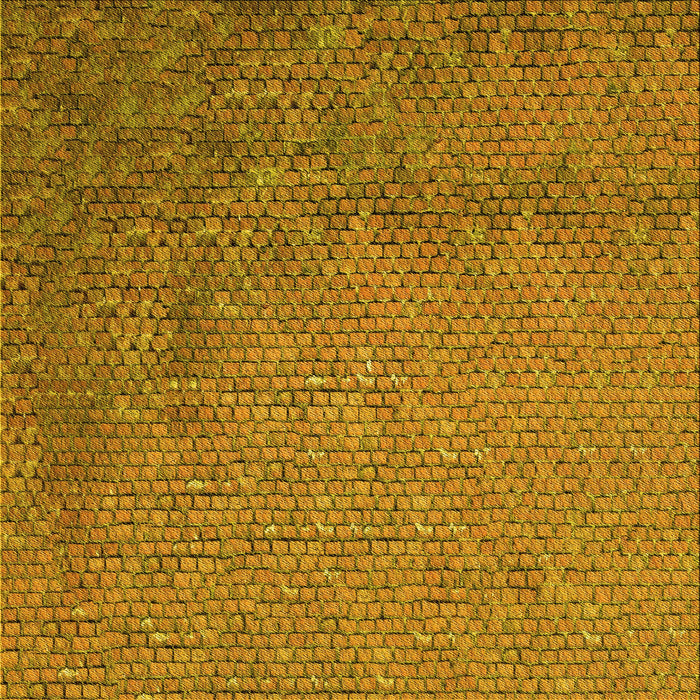 Round Patterned Mahogany Brown Rug, pat3858yw