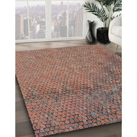 Patterned Light Copper Gold Novelty Rug, pat3858