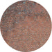 Sideview of Patterned Light Copper Gold Novelty Rug, pat3858