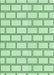 Machine Washable Transitional Mint Green Rug, wshpat3859grn