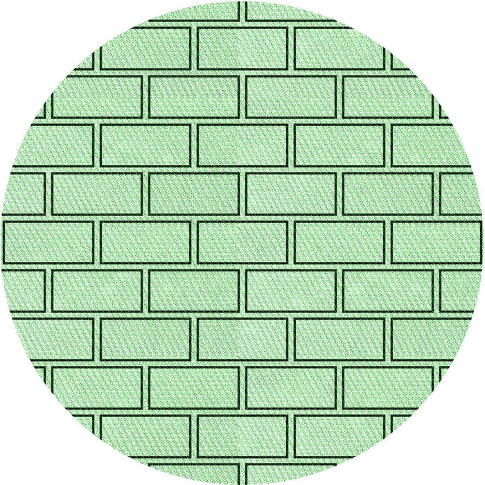 Square Patterned Mint Green Rug, pat3859grn