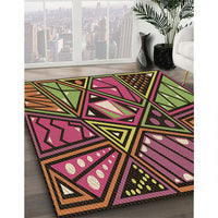 Patterned Copper Brown Rug, pat386brn