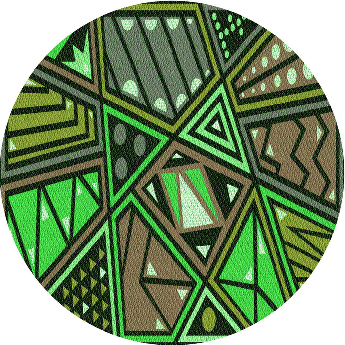 Square Machine Washable Transitional Dark Forest Green Rug in a Living Room, wshpat386grn