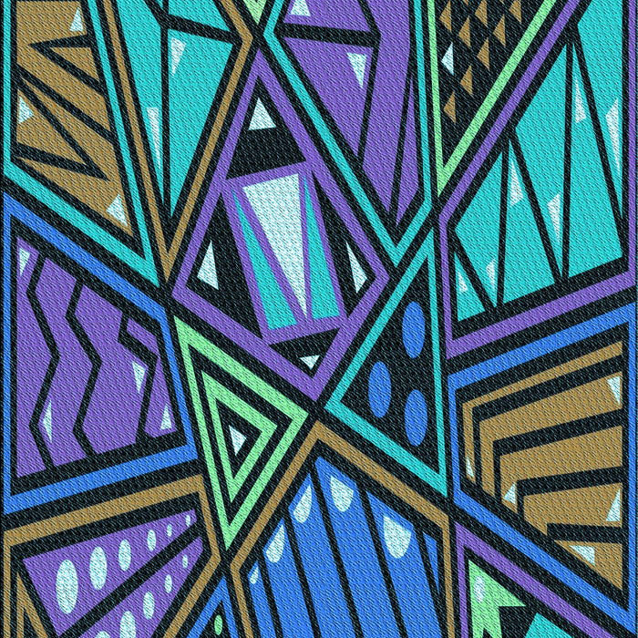 Patterned Macaw Blue Green Rug, pat386lblu