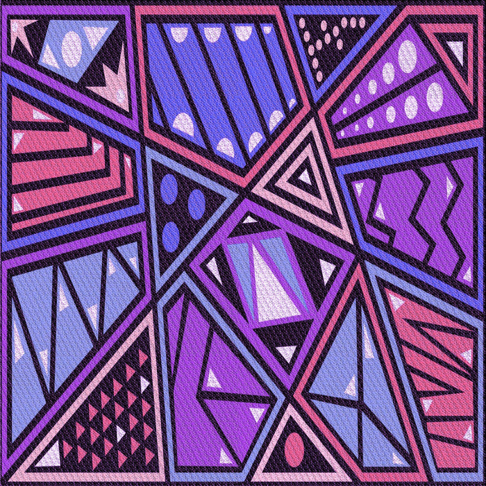 Round Patterned Purple Rug, pat386pur