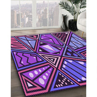 Patterned Purple Rug, pat386pur