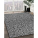 Patterned Dark Gray Rug in Family Room, pat3860gry