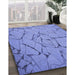 Patterned Denim Blue Rug in Family Room, pat3861blu