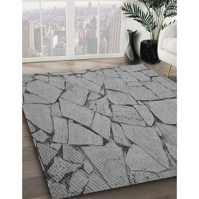 Patterned Smokey Gray Rug in Family Room, pat3861gry