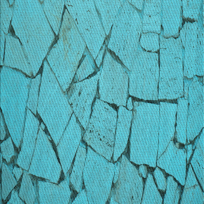 Patterned Bright Cyan Blue Rug, pat3861lblu