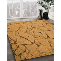 Patterned Dark Orange Rug, pat3861org