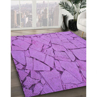 Patterned Violet Purple Rug, pat3861pur